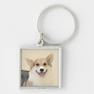 Pembroke Welsh Corgi Painting - Original Dog Art Schlüsselanhänger
