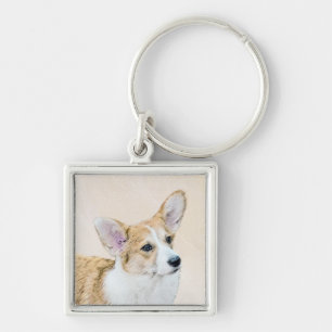 Pembroke Welsh Corgi Painting - Original Dog Art Schlüsselanhänger