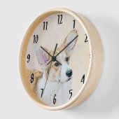 Pembroke Welsh Corgi Painting - Original Dog Art Uhr (Winkel)