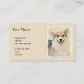 Pembroke Welsh Corgi Painting - Original Dog Art Visitenkarte (Vorderseite)