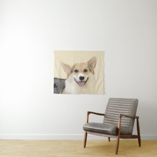 Pembroke Welsh Corgi Painting - Original Dog Art Wandteppich