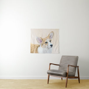 Pembroke Welsh Corgi Painting - Original Dog Art Wandteppich