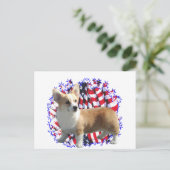 Pembroke Welsh Corgi Patriot Postkarte (Stehend Vorderseite)