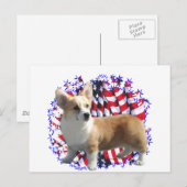 Pembroke Welsh Corgi Patriot Postkarte (Vorne/Hinten)