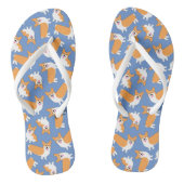 Pembroke Welsh Corgi Pattern Badesandalen (Fußbett)