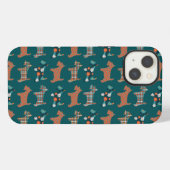 Pembroke Welsh Corgi Pattern iPhone Hülle (Rückseite (Horizontal))