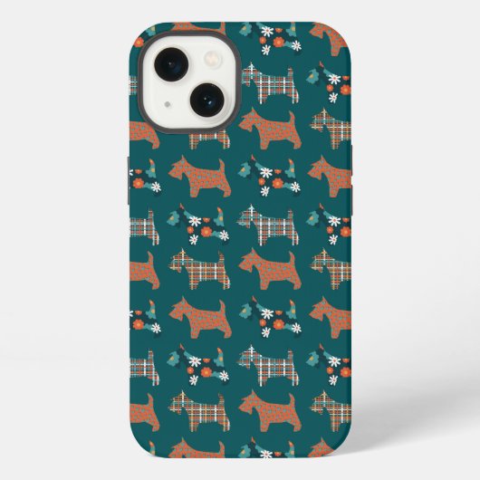 Pembroke Welsh Corgi Pattern iPhone Hülle (Rückseite)