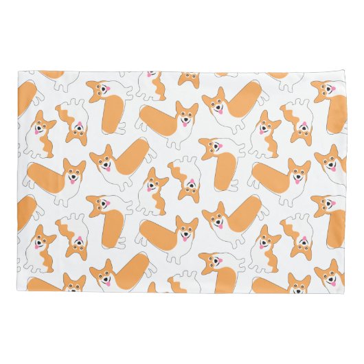Pembroke Welsh Corgi Pattern Kissenbezug (Rückseite)