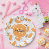 Pembroke Welsh Corgi Pattern Pappteller (Party)