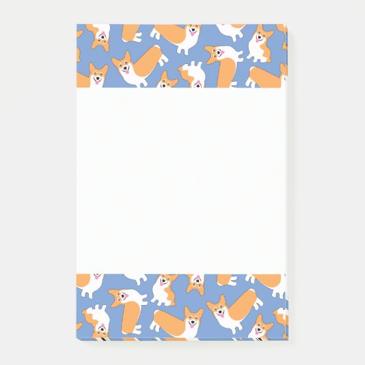 Pembroke Welsh Corgi Pattern Post-it Klebezettel (Vorderseite)