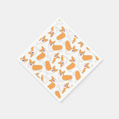 Pembroke Welsh Corgi Pattern Serviette (Ecke)