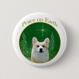 Pembroke Welsh Corgi Peace Button
