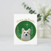 Pembroke Welsh Corgi Peace Postkarte (Stehend Vorderseite)