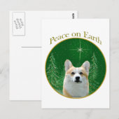 Pembroke Welsh Corgi Peace Postkarte (Vorne/Hinten)