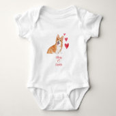Pembroke Welsh Corgi Personalisiert Baby Lieben Do Baby Strampler (Vorderseite)
