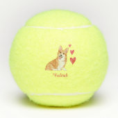 Pembroke Welsh Corgi Personalized Dog Tennisbälle (Vorderseite)