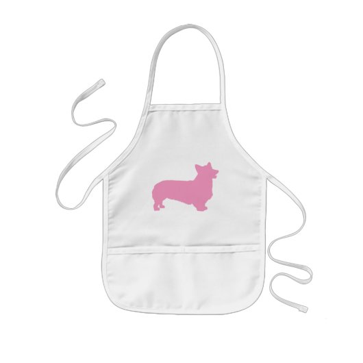 Pembroke Welsh Corgi (pink) Kinderschürze (Vorne)