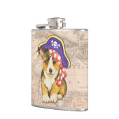 Pembroke Welsh Corgi Pirate Flachmann (Links)