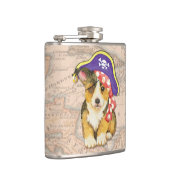 Pembroke Welsh Corgi Pirate Flachmann (Rechts)