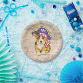 Pembroke Welsh Corgi Pirate Pappteller (Party)