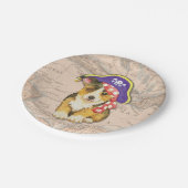 Pembroke Welsh Corgi Pirate Pappteller (Schrägansicht)