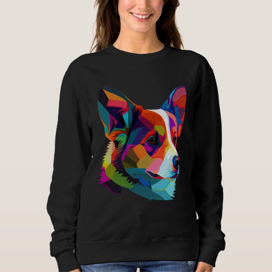 Pembroke Welsh Corgi  Pop Pembroke Corgi Sweatshirt (Vorderseite)
