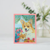 Pembroke Welsh Corgi Postcards Postkarte (Stehend Vorderseite)