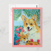 Pembroke Welsh Corgi Postcards Postkarte (Vorne/Hinten)