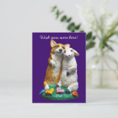 Pembroke Welsh Corgi Postcards Postkarte (Stehend Vorderseite)
