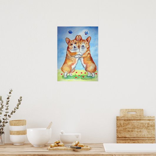 Pembroke Welsh Corgi Poster Print (Küche)