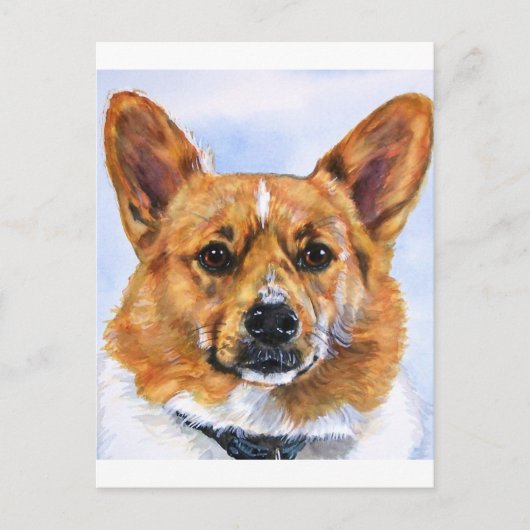 Pembroke Welsh Corgi Postkarte (Vorderseite)