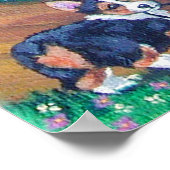 Pembroke Welsh Corgi Print Poster (Ecke)
