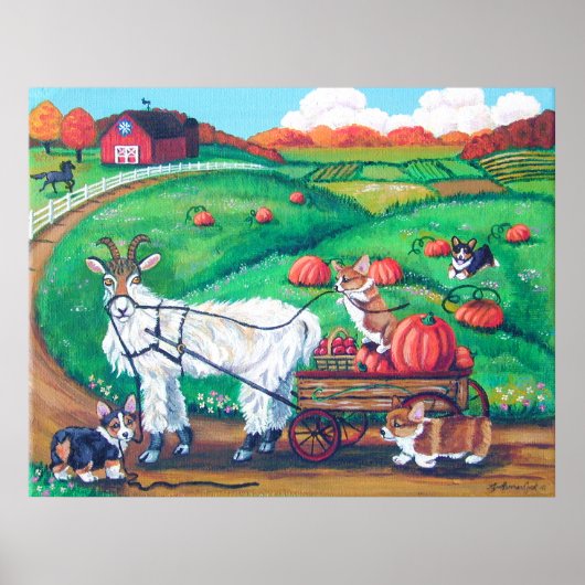 Pembroke Welsh Corgi Print Poster (Vorne)