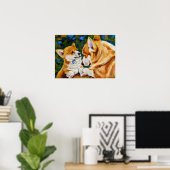 Pembroke Welsh Corgi Print Poster (Heimbüro)