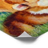 Pembroke Welsh Corgi Print Poster (Ecke)