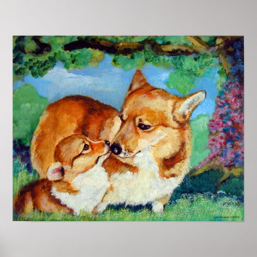 Pembroke Welsh Corgi Print Poster (Vorne)