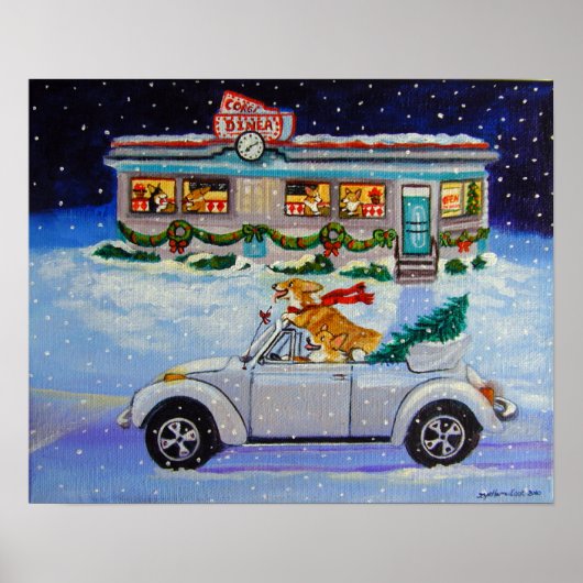 Pembroke Welsh Corgi Print Poster (Vorne)