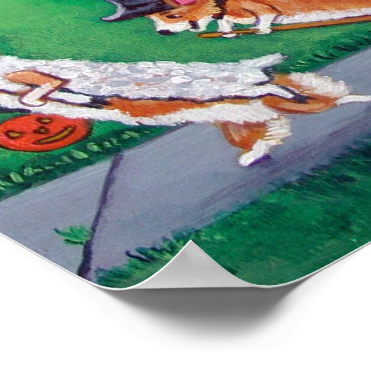 Pembroke Welsh Corgi Print Poster (Ecke)