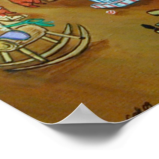 Pembroke Welsh Corgi Print Poster (Ecke)