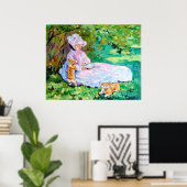 Pembroke Welsh Corgi Print Springtime Poster (Heimbüro)