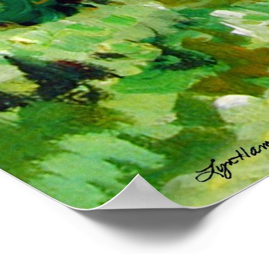 Pembroke Welsh Corgi Print Springtime Poster (Ecke)