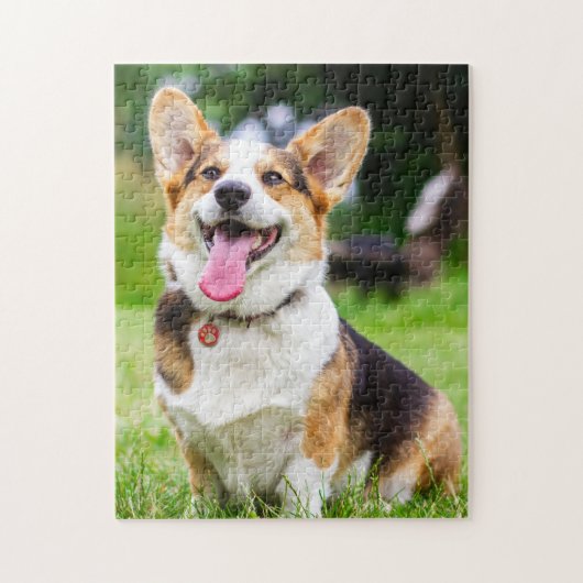 Pembroke Welsh Corgi Puppy Dog Puzzle (Vertikal)