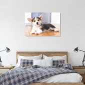 Pembroke Welsh Corgi Puppy Leinwanddruck (Insitu (Schlafzimmer))