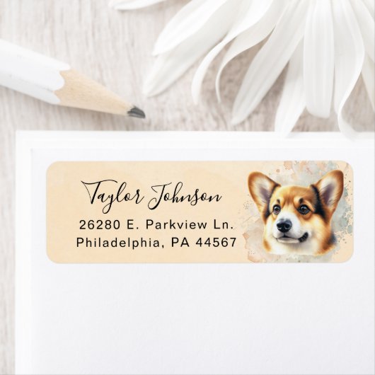 Pembroke Welsh Corgi Rücksendeadresse (Insitu)