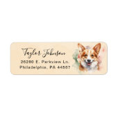 Pembroke Welsh Corgi Rücksendeadresse (Vorne)