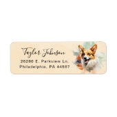 Pembroke Welsh Corgi Rücksendeadresse (Vorne)