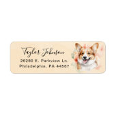 Pembroke Welsh Corgi Rücksendeadresse (Vorne)