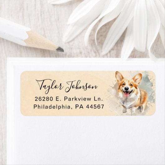 Pembroke Welsh Corgi Rücksendeadresse (Insitu)