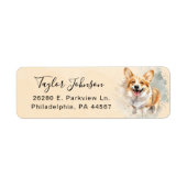 Pembroke Welsh Corgi Rücksendeadresse (Vorne)