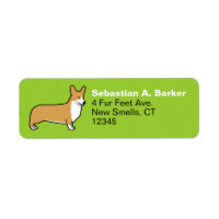 Pembroke Welsh Corgi Rücksendeadressen-Aufklebers